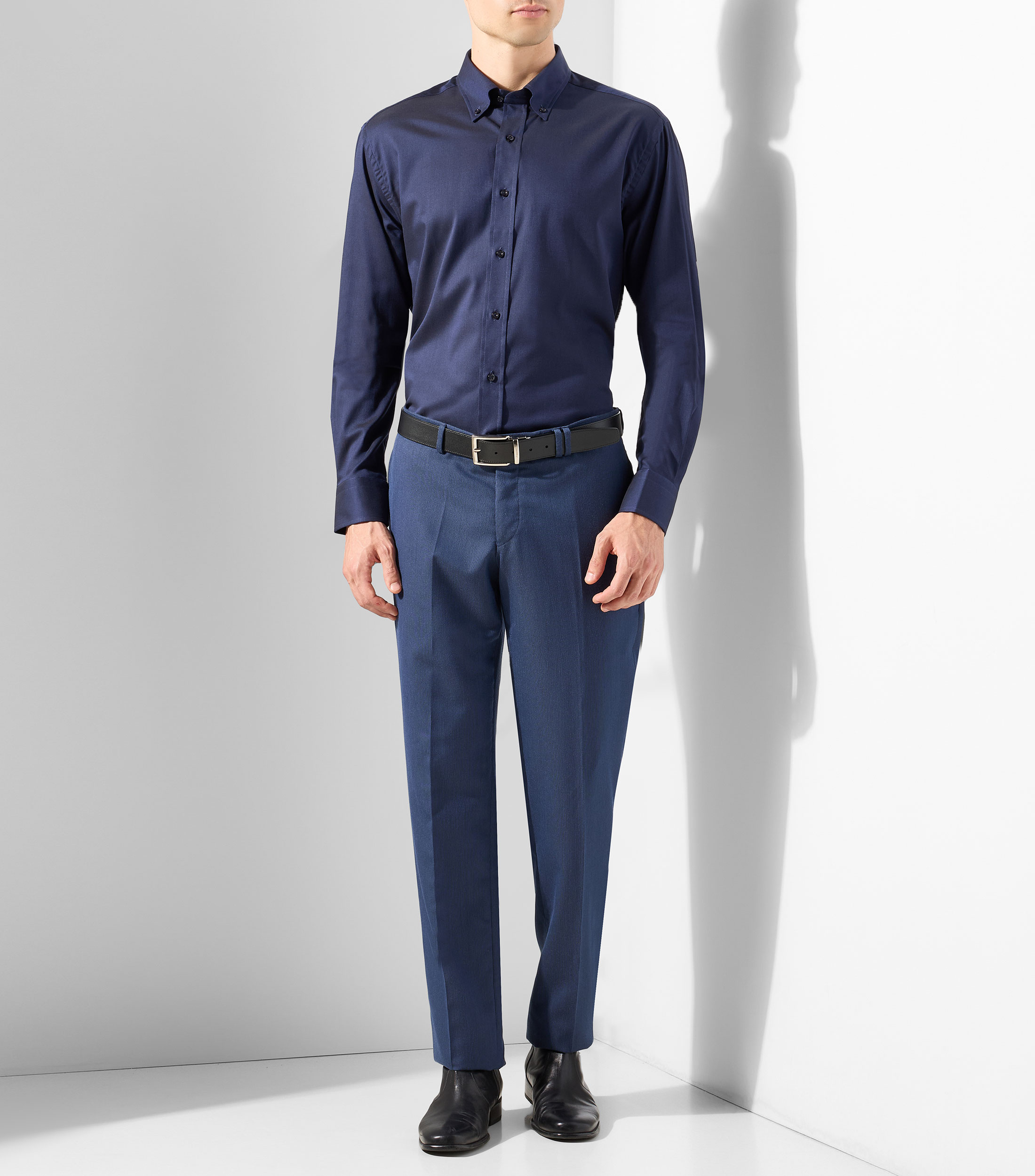 Camisa lisa manga larga Hombre